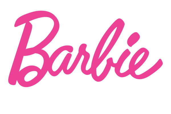 Barbie logo in bright pink script β iconic branding for the world-famous fashion doll and toy franchise