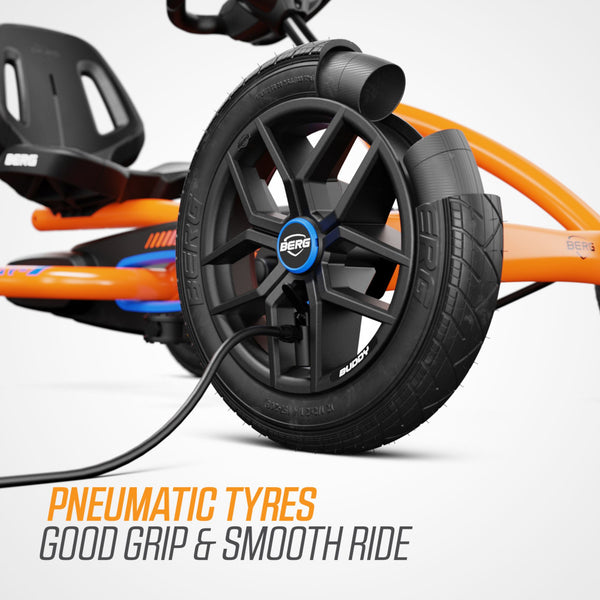BERG Buddy B-Orange Go-Kart | Adjustable Seat & Smooth Ride | Ages 3-8 berg