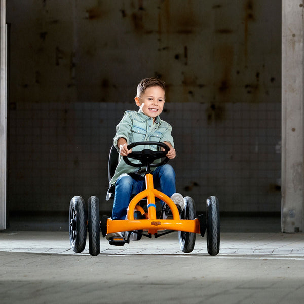 BERG Buddy B-Orange Go-Kart | Adjustable Seat & Smooth Ride | Ages 3-8 berg