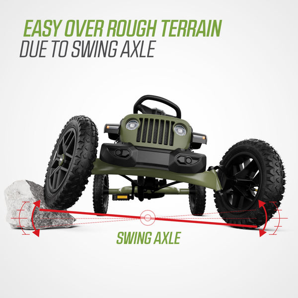 BERG Buddy Jeep® Wrangler Go-Kart | Adjustable Seat & Smooth Ride berg