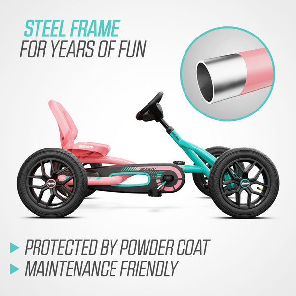 BERG Buddy Lua Go-Kart | Adjustable Seat & Smooth Ride for Kids | Ages 3-8 berg