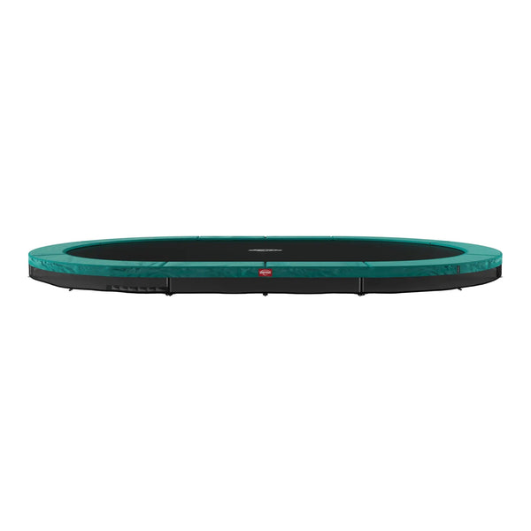 BERG Grand Favorit InGround 520 Trampoline | 17ft x 11ft Oval | Ages 3+ berg Green No Safety Net