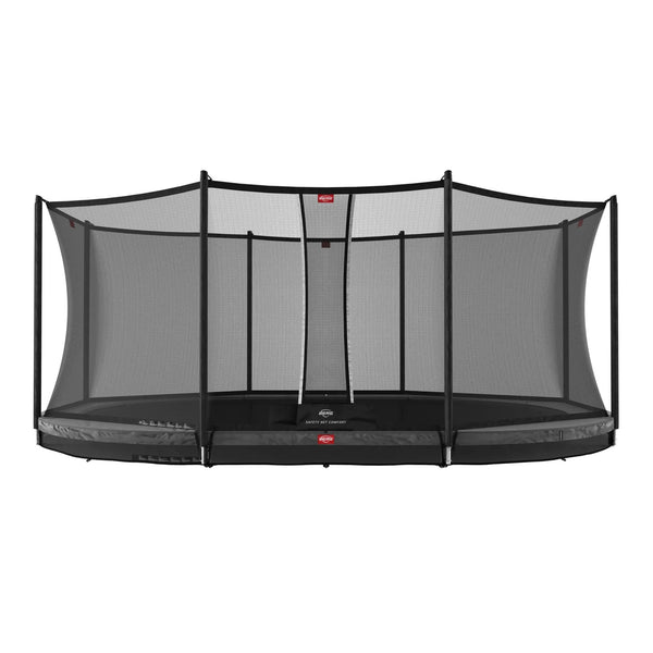BERG Grand Favorit InGround 520 Trampoline | 17ft x 11ft Oval | Ages 3+ berg Silver Grey Comfort Net