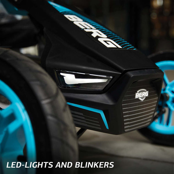 BERG Rally APX Blue Go-Kart | LED Lights & Racing Soundbox berg