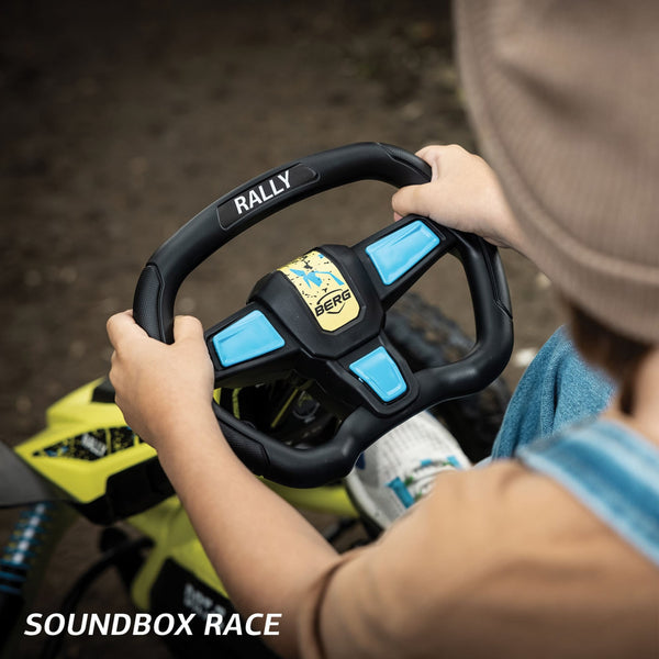 BERG Rally DRT Yellow 3 Gears | Off-Road Go-Kart with Soundbox & Springs berg