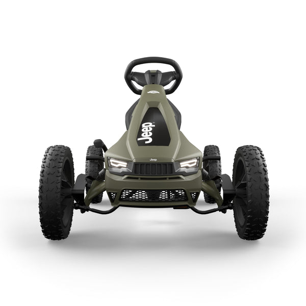 BERG Rally Jeep® Cherokee Go-Kart | LED Lights, Soundbox & Off-Road Springs berg