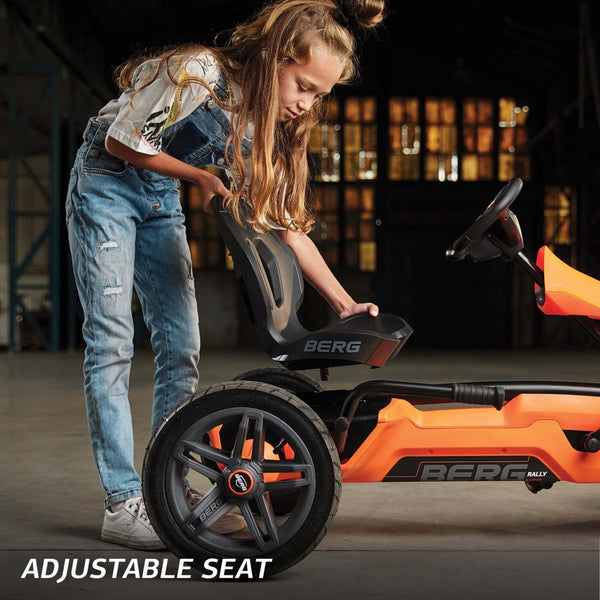 BERG Rally NRG Orange Go-Kart | Smooth Ride with Adjustable Seat berg