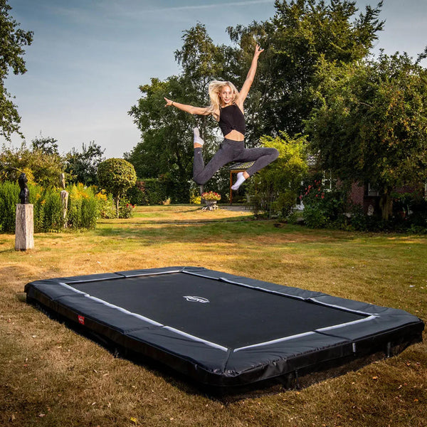 BERG Ultim Favorit InGround 410 Trampoline | 13ft x 8ft  Rectangle | Ages 6+ berg