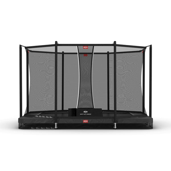 BERG SPORTS Ultim Favorit InGround 330 Trampoline | 11ft x 7ft Rectangle | Ages 14+ berg Anthracite Grey Comfort Net