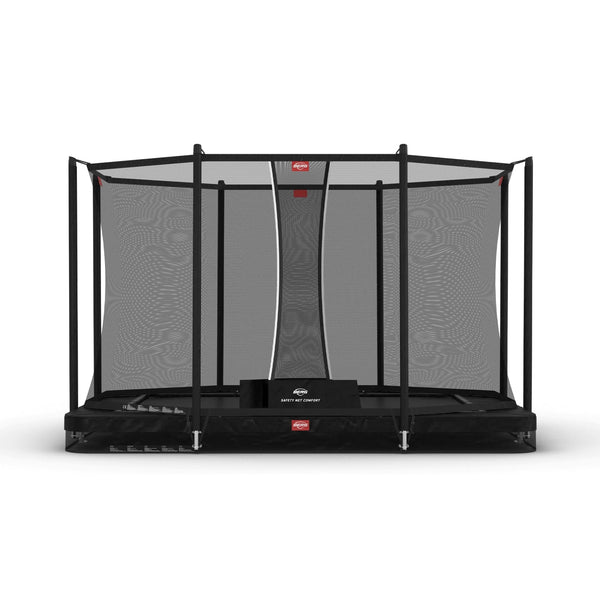 BERG SPORTS Ultim Favorit InGround 330 Trampoline | 11ft x 7ft Rectangle | Ages 14+ berg Black Comfort Net