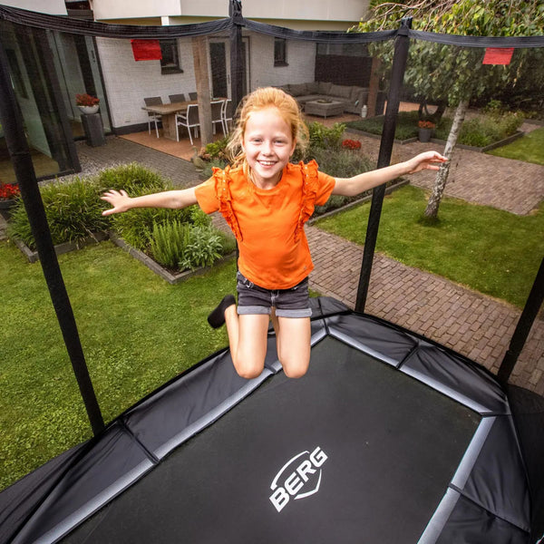 BERG Ultim Favorit InGround 410 Trampoline | 13ft x 8ft  Rectangle | Ages 6+ berg