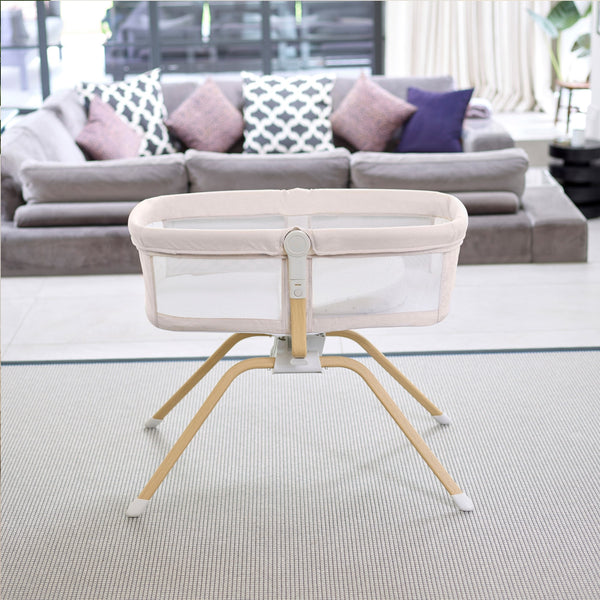 Babymore Air Motion Gliding Crib | Award-Winning, Self-Soothing Travel Cot babymore