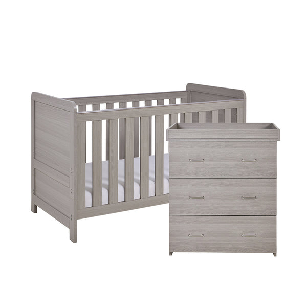 Babymore Caro 2 Piece Nursery Furniture Set | Cot Bed & Chest Changer babymore