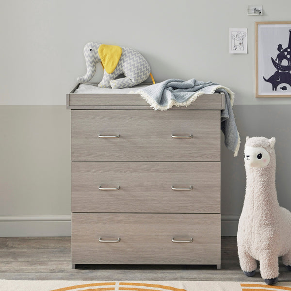 Babymore Caro 3 Piece Nursery Furniture Set | Cot Bed, Changer & Wardrobe babymore