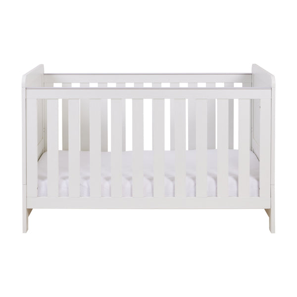 Babymore Caro Cot Bed - White or Grey Wash | Stylish & Versatile Cot Bed for Modern Nurseries babymore