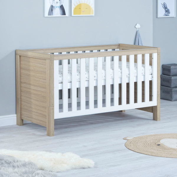Babymore Luno Cot Bed with Optional Drawer | Modern, Stylish & Convertible | Newborn - 5 Years babymore
