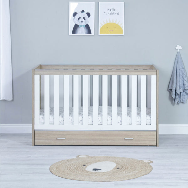 Babymore Veni Cot Bed with Optional Drawer | Modern & Practical Cot Bed with Storage | 0-5 Years babymore