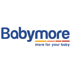 Babymore more for your baby logo_blue on white background