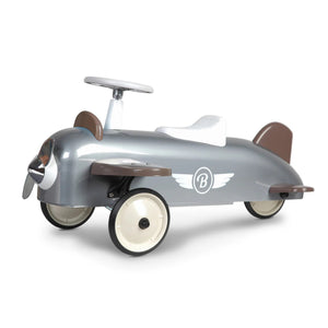 Baghera Speedster Aeroplane Ride-On – Vintage Metal Plane Toy | Ages 1+ baghera