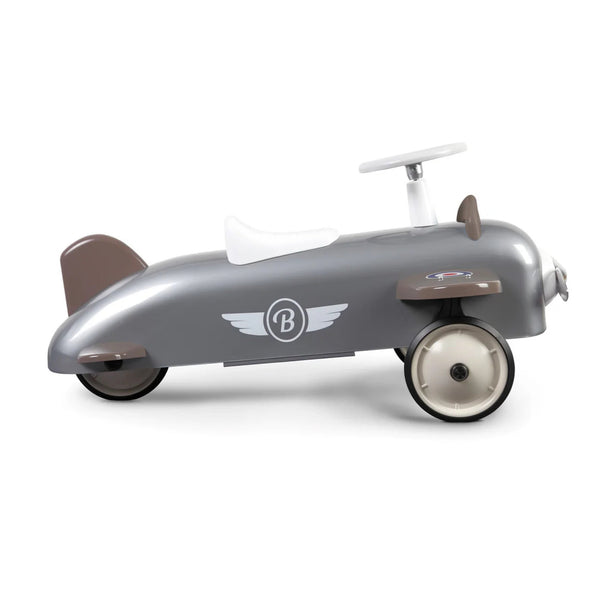Baghera Speedster Aeroplane Ride-On – Vintage Metal Plane Toy | Ages 1+ baghera