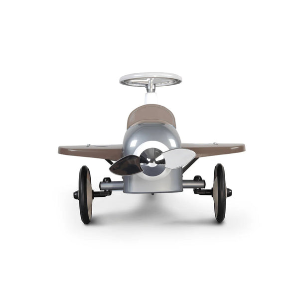Baghera Speedster Aeroplane Ride-On – Vintage Metal Plane Toy | Ages 1+ baghera