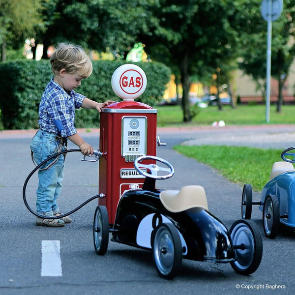 Baghera Vintage Metal Gas Pump – Toy Petrol Station for Kids | Ages 3+ Ride-on baghera