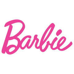 Official Barbie logo in bright pink cursive, representing Barbie dolls and toys for children in the UK