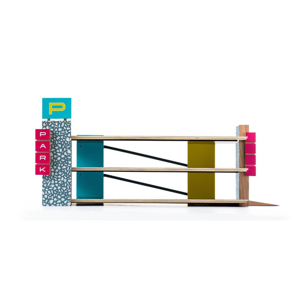 Candylab Magnetic Parking Garage – Solid Wood Organiser for CANDYCAR® | Ages 3+ Wooden Toy Candylab
