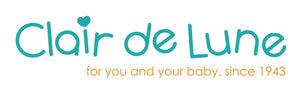 Clair de Lune logo – A trusted baby bedding and nursery brand since 1943, offering soft and stylish essentials for newborns.
