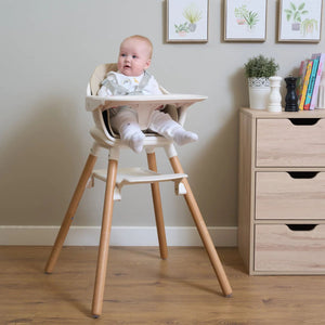 Clair de Lune 6-in-1 High Chair – Versatile, Adjustable & Easy to Clean | Ages 4M-6Y clair de lune Beige/Natural