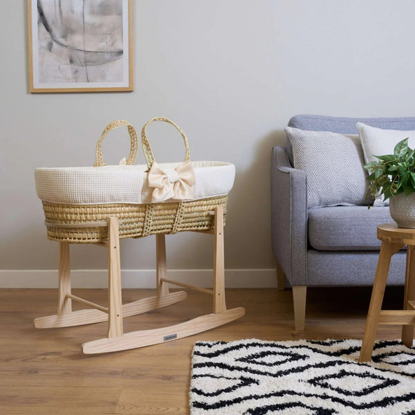 Clair de Lune 80th Anniversary Chelsea Palm Moses Basket – Limited Edition | Ages 0-9M clair de lune