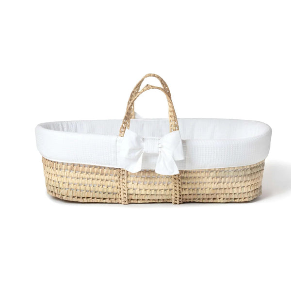 Clair de Lune 80th Anniversary Chelsea Palm Moses Basket – Limited Edition | Ages 0-9M clair de lune White Basket Only