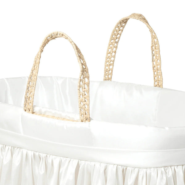 Clair de Lune 80th Anniversary Windsor Palm Moses Basket & Rocking Stand | Ages 0-9M clair de lune