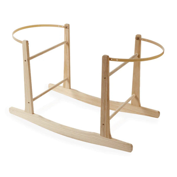 Clair de Lune 80th Anniversary Windsor Palm Moses Basket & Rocking Stand | Ages 0-9M clair de lune