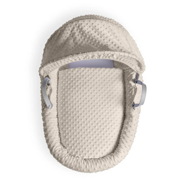 Clair de Lune Dimple Grey Wicker Moses Basket – Soft & Breathable | Ages 0-9M clair de lune