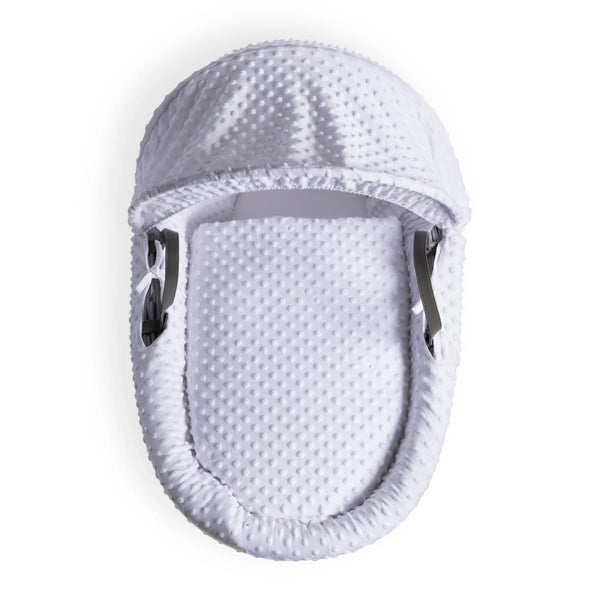 Clair de Lune Dimple Grey Wicker Moses Basket – Soft & Breathable | Ages 0-9M clair de lune