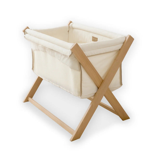 Clair de Lune Organic Folding Crib – Eco-Friendly & Travel-Friendly Sleep for Newborns | Ages 0-9M clair de lune Cream
