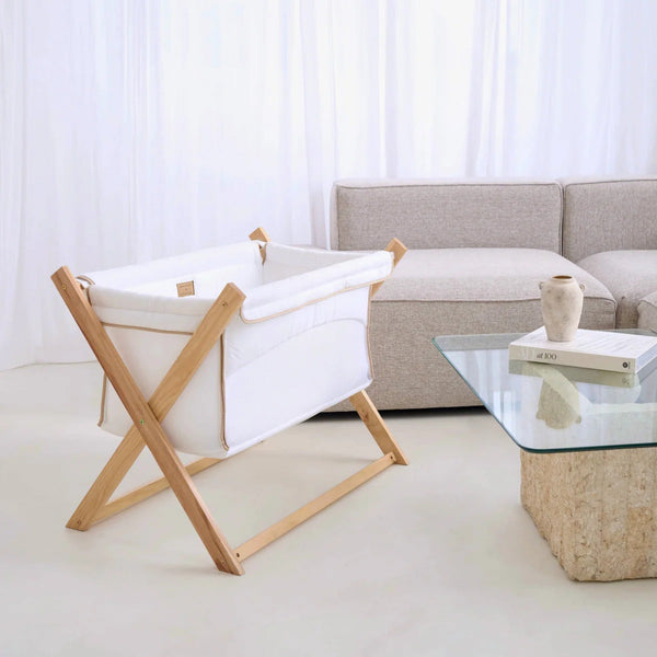 Clair de Lune Organic Folding Crib – Eco-Friendly & Travel-Friendly Sleep for Newborns | Ages 0-9M clair de lune