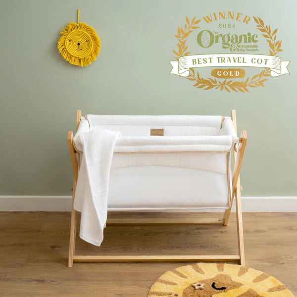 Clair de Lune Organic Folding Crib – Eco-Friendly & Travel-Friendly Sleep for Newborns | Ages 0-9M clair de lune