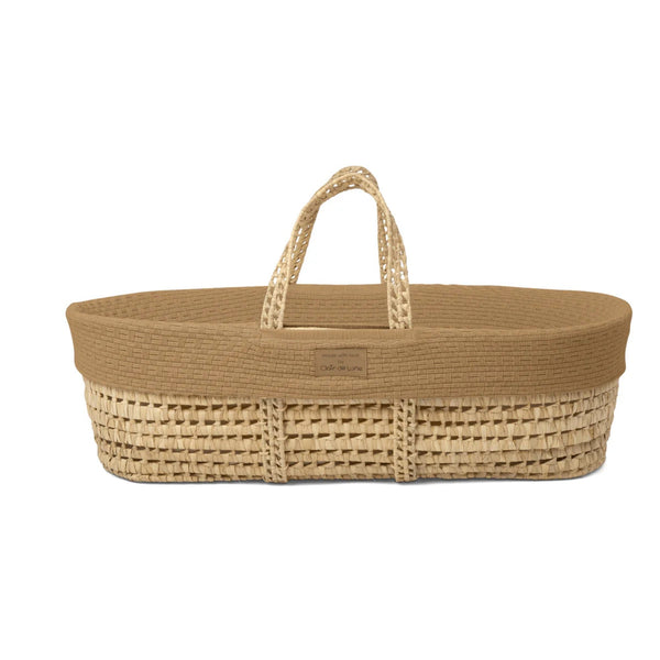 Clair de Lune Organic Knitted Palm Moses Basket – Sustainable & Breathable | Ages 0-9M clair de lune