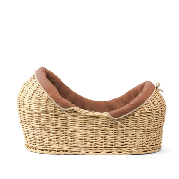 Clair de Lune Organic Natural Noah Pod® – Sustainable & Breathable Baby Basket | Ages 0-9M clair de lune Rust Orange Basket Only