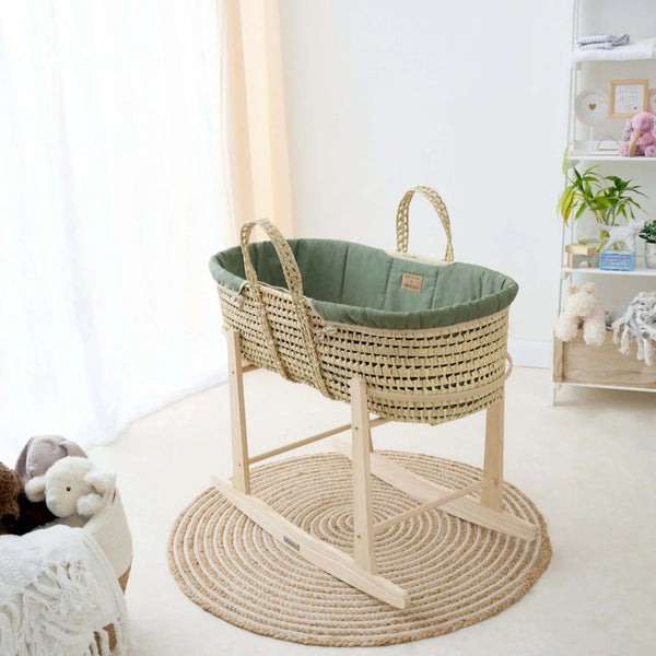 Clair de Lune Organic Palm Moses Basket | Sustainable & Breathable | Ages 0-9M clair de lune