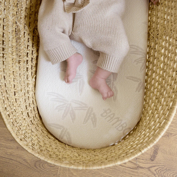 Clair de Lune Organic Palm Moses Basket | Sustainable & Breathable | Ages 0-9M clair de lune