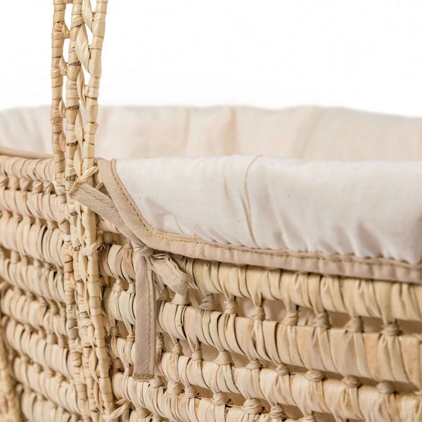 Clair de Lune Organic Palm Moses Basket | Sustainable & Breathable | Ages 0-9M clair de lune