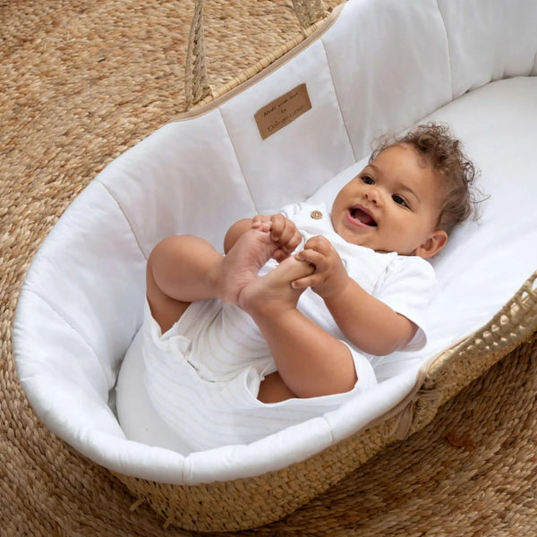 Clair de Lune Organic Palm Moses Basket | Sustainable & Breathable | Ages 0-9M clair de lune