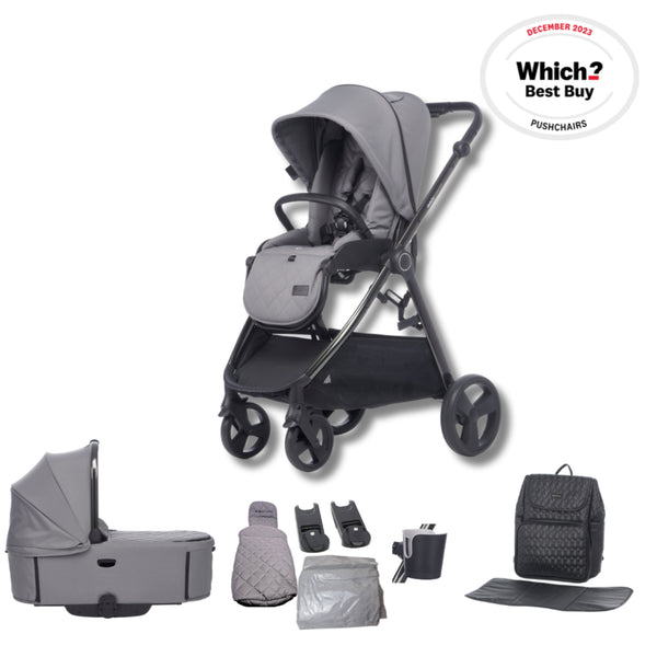 Didofy Stargazer 2-in-1 Pushchair & Carrycot Bundle – Sustainable, Lightweight & All-Terrain Travel System didofy Grey