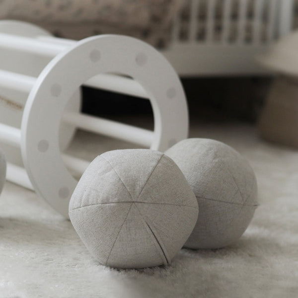 FitWood HILLA Plush Ball - Soft, Durable Sensory Ball for Kids | Linen fitwood