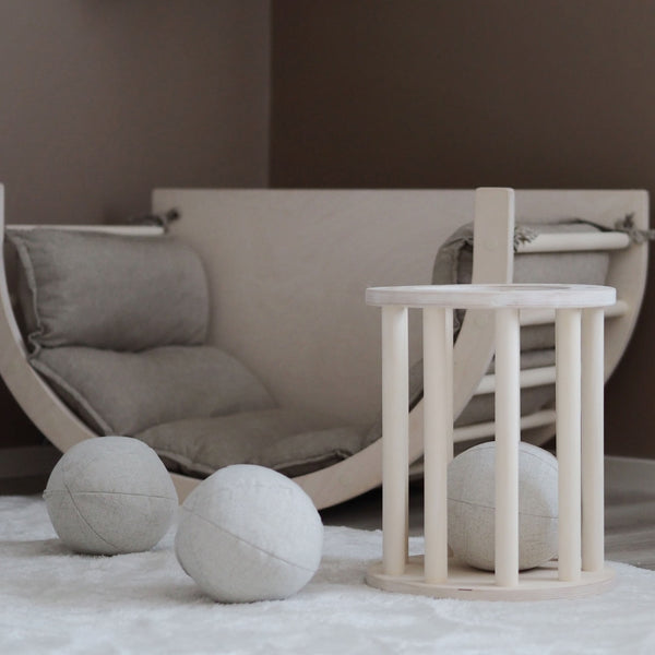 FitWood HILLA Plush Ball - Soft, Durable Sensory Ball for Kids | Linen fitwood