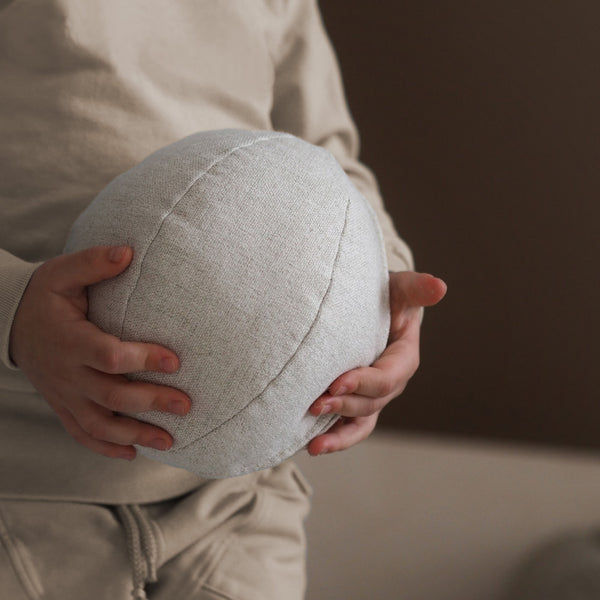 FitWood HILLA Plush Ball - Soft, Durable Sensory Ball for Kids | Linen fitwood