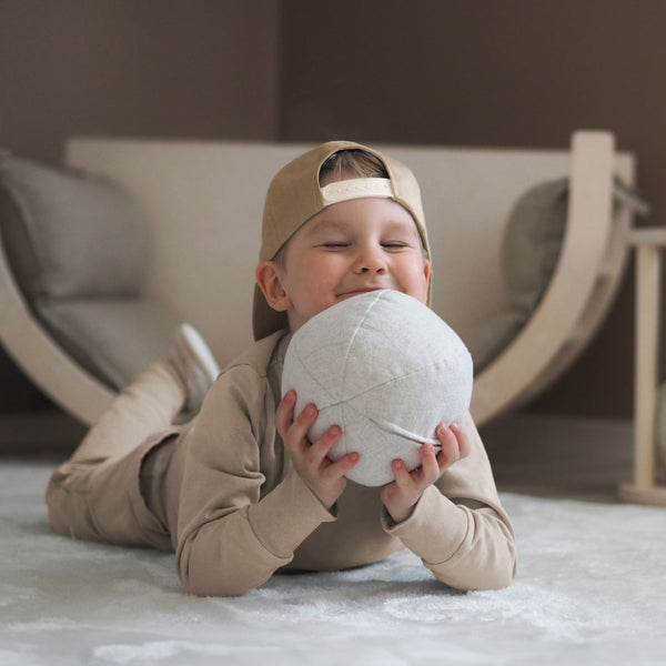 FitWood HILLA Plush Ball - Soft, Durable Sensory Ball for Kids | Linen fitwood